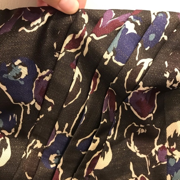 NWT American Eagle Strapless Floral Dress 6 purple - Picture 3 of 10